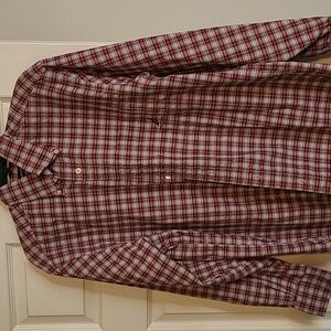 Nautica men's plaid long-sleeved button-up shirt size Medium